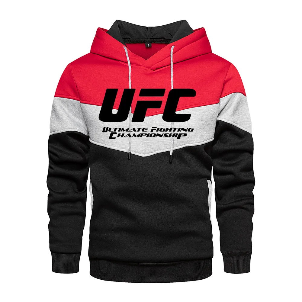 

2021 MMA BOXING Men's Hooded Color Fashion Sweatshirt Long Sleeve Autumn Spring Ccasual Hoodies Sports Patchwork Sweatshirts