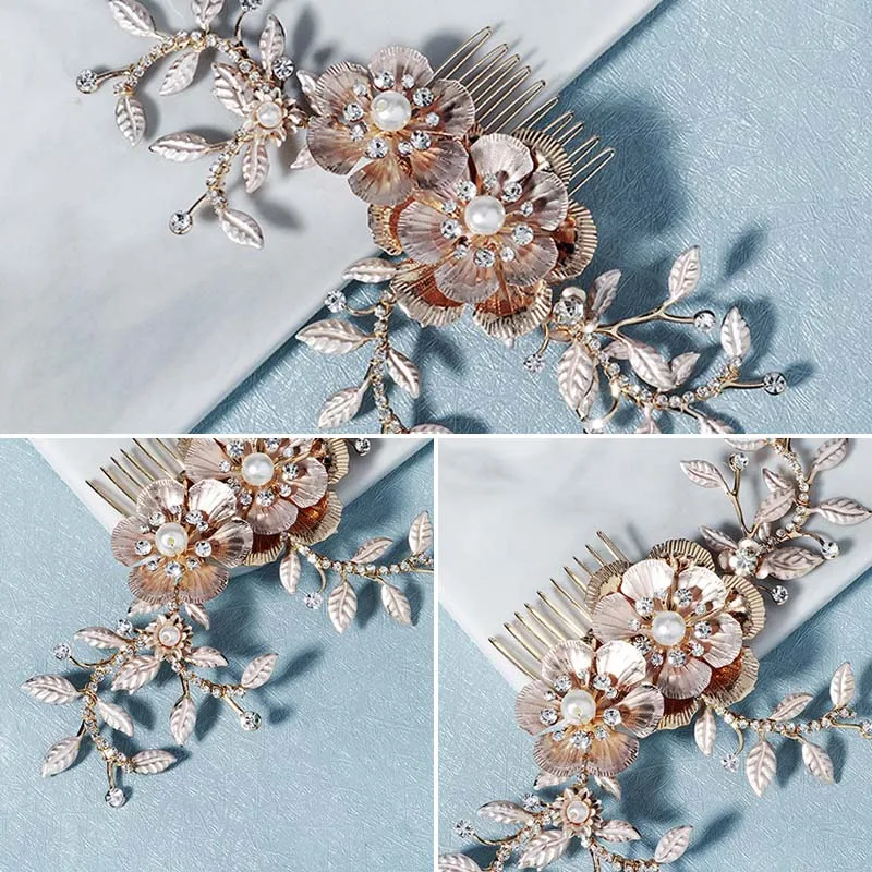Свадебные заколки для волос с жемчужинами и кристаллами|Украшения волос| |