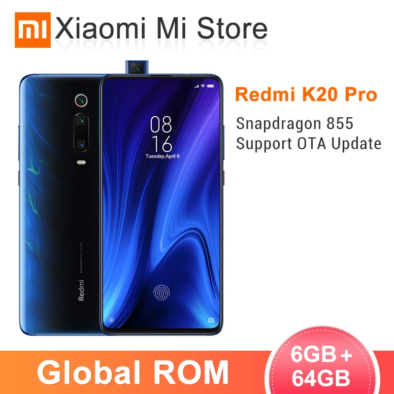 Новый Xiaomi Redmi K20 Pro 6 ГБ ОЗУ 64 Гб ПЗУ Восьмиядерный процессор Snapdragon 855 камера 48 Мп + 20