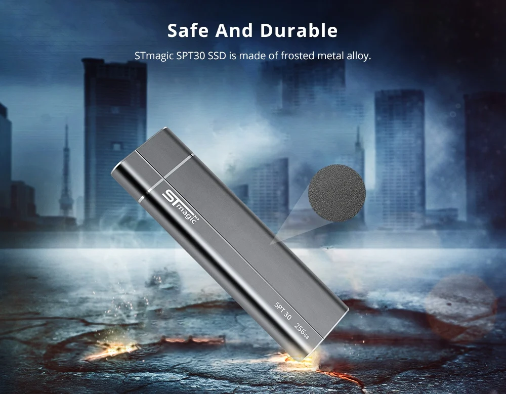 Stmagic Spt30 металлический Портативный SSD USB 3,1 128 ГБ 256 512 1 ТБ 2 ТБ внешний твердотельный накопитель для ноутбука проектор для мобильного телефона