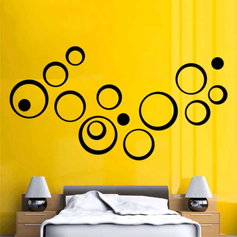 

24pcs/set 3D DIY Circles Wall Sticker Home Decoration Mirror Wall Stickers for TV Background Home Decor Acrylic Decor Wall Art