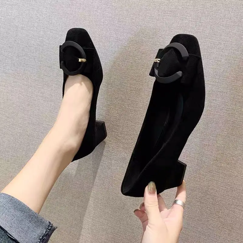 Китайская Брендовая женская обувь Новая Осенняя Тонкие туфли с закрытым носком