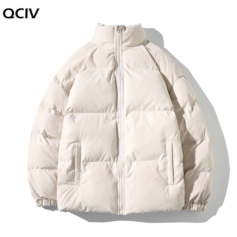 Winter Jacket Men Parkas Thicken Warm Coat Mens Stand Collar Jackets Solid Color Parka Coat Women Fashion New Streetwear 5XL