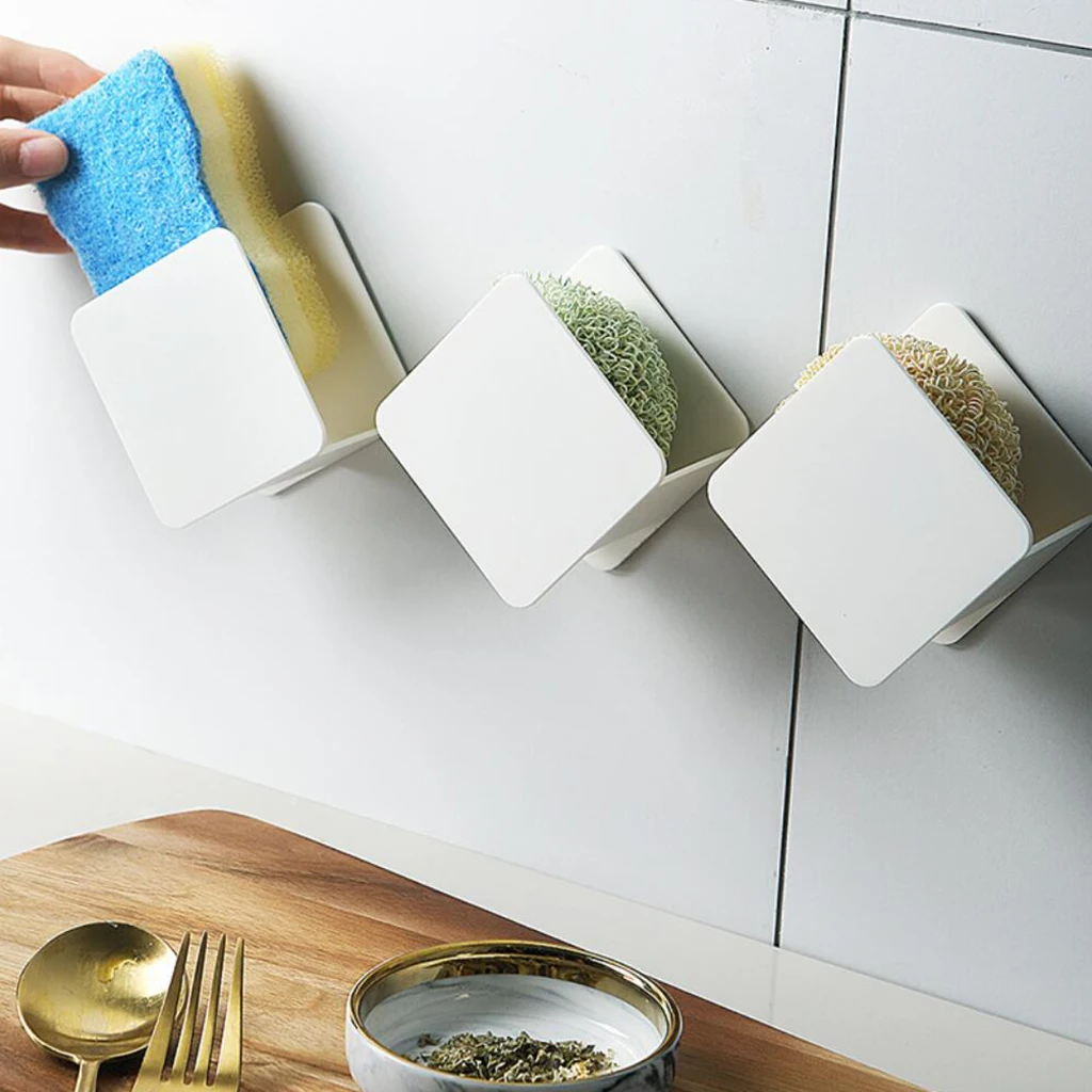 

5Pcs Drain Rack Kitchen Sink Faucet Sponge Soap Cloth Storage Drying Holder
