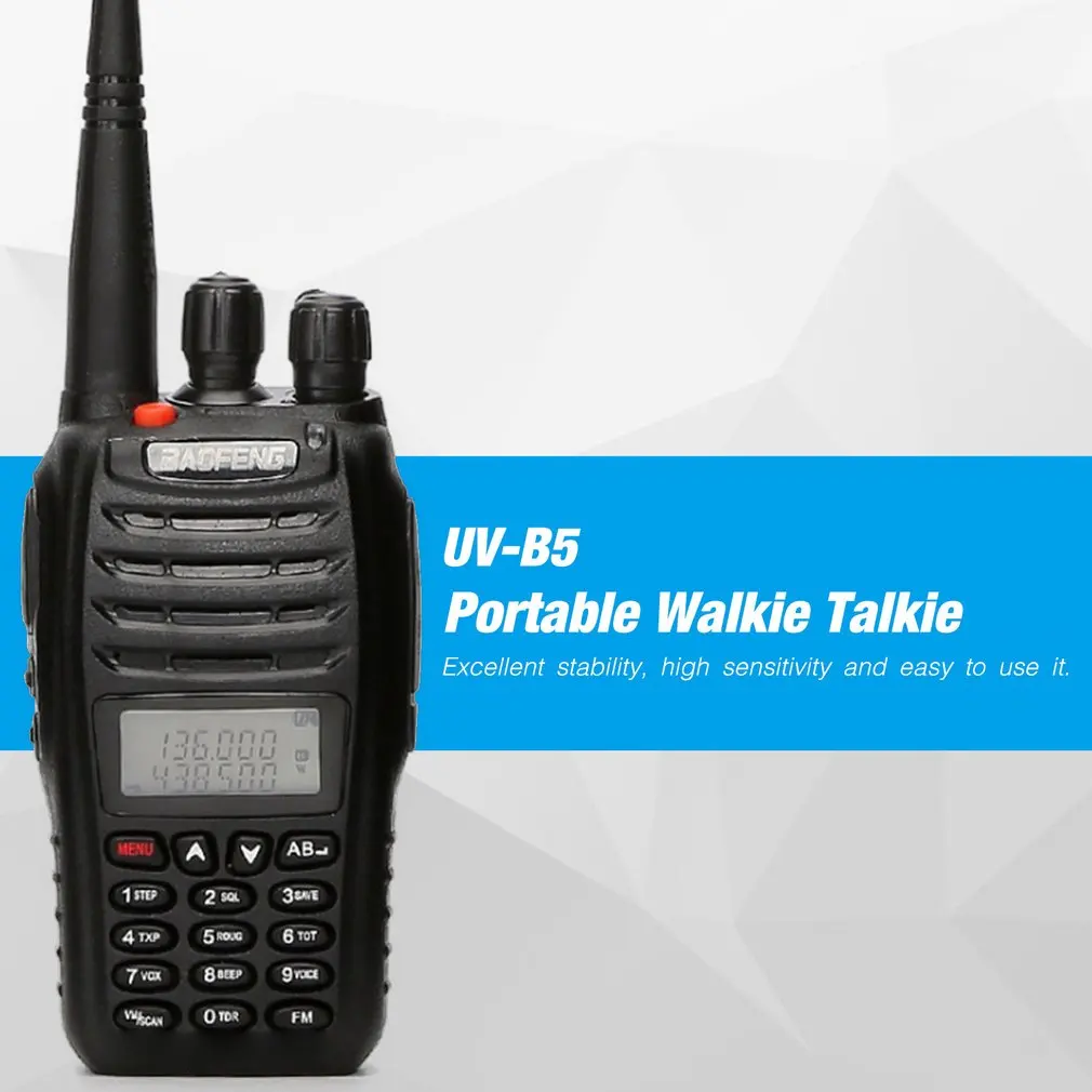 Baofeng UV-B5 Портативный иди и болтай Walkie Talkie “иди двойной ремешок два варианта Ham