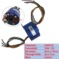aluminium slip ring 24612 channel whith hole 12 7mm 10a 54mm rotate dining table slip ring electric collector rings