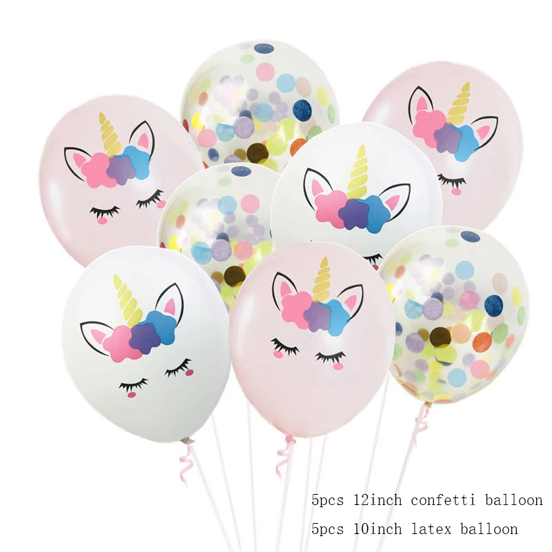 balloon 10pcs 12 шт. 12 дюймов Единорог вечерние шары детский душ латексные шары Свадебные украшения День Рождения Вечеринка DIY украшения - Цвет: balloon 10pcs