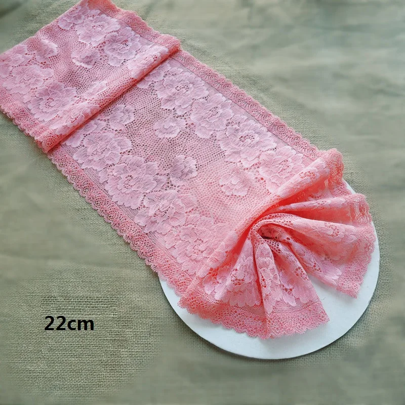 2 м/лот эластичное Розовое Кружевное Сетчатое кружево из спандекса для нижнего