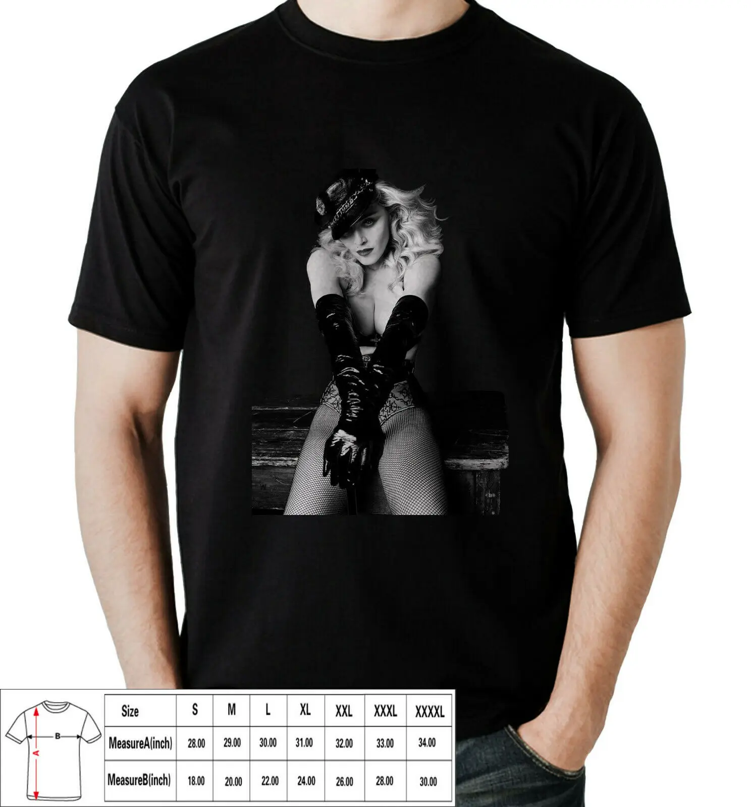 

Madonna Sexy Singer Mens T-shirt Size S-3XL New