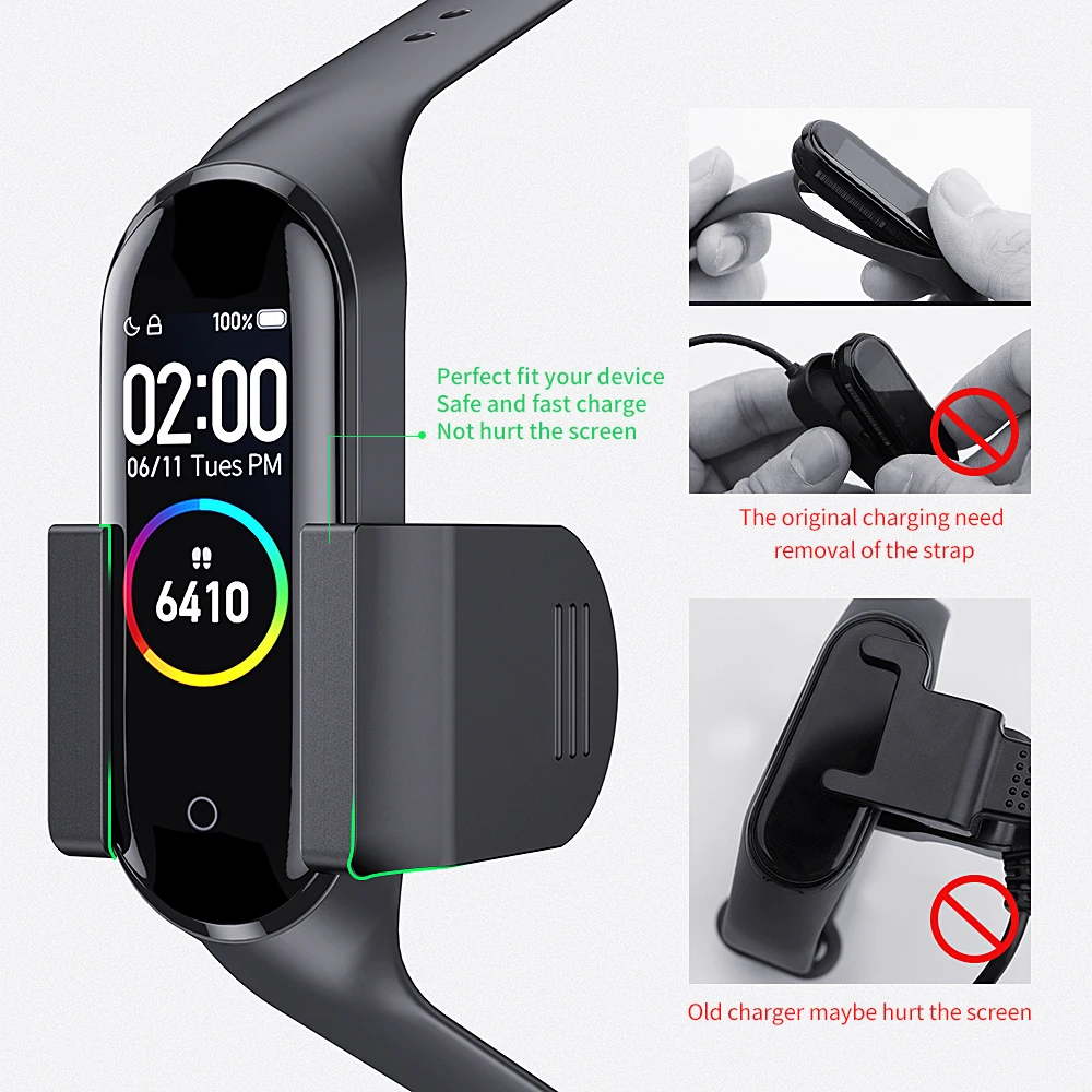 Essager Charger Cable For Xiaomi Mi Band 4 5 Fast Charging Smart Wristband Miband USB Charge Wire Cord Adapter | Электроника