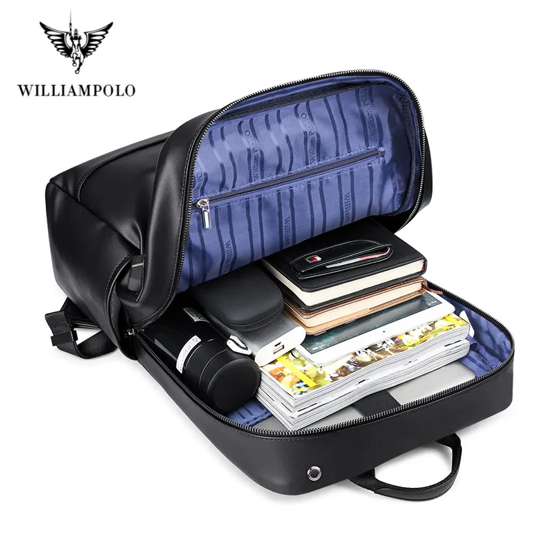 Мужские многофункциональные рюкзаки для ноутбука Williampolo 15 дюймов Модный