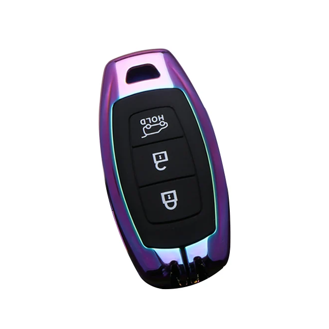 

Galvanized Alloy Key Case Fob Cover For Hyundai i30 Ix35 KONA Encino Solaris Azera Grandeur Ig Accent Santa Fe 2017-2019