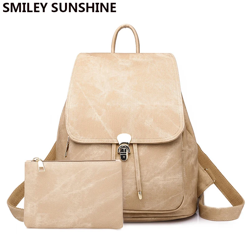 

2020 Vintage Women Backpack High Quality Youth Leather Backpacks for Teenage Girls Female School Shoulder Bag Bagpack mochila