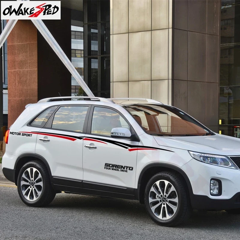 1 Набор автомобильные спортивные полосатые наклейки линия талии декоративные