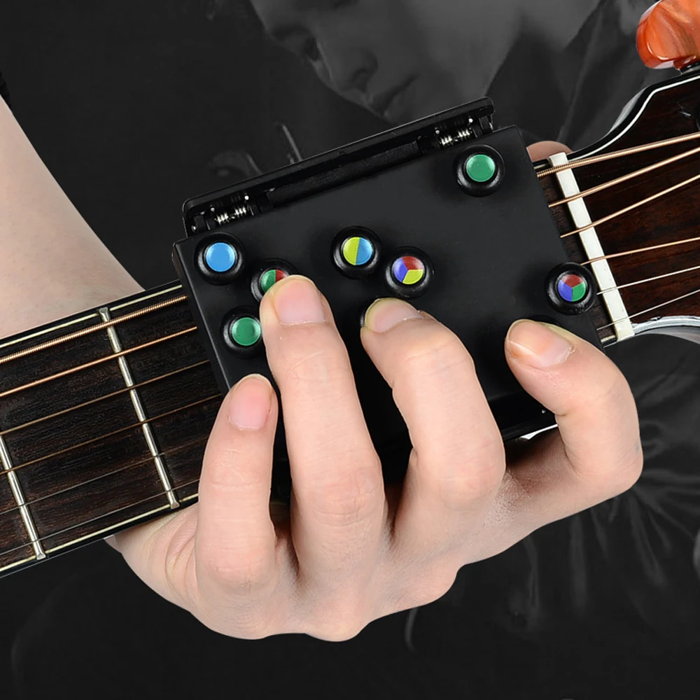 Guitar Learning System Teaching Practice Aid Chord Trainer with FREE guitar picks holder and 7pcs | Спорт и развлечения