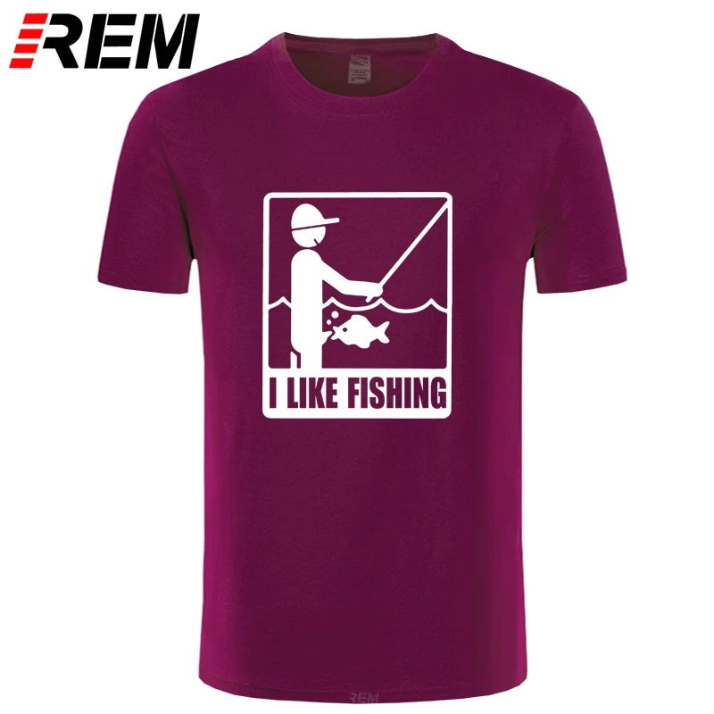 Футболка для рыбалки с забавным буквенным принтом I Like Fishing мужские футболки Humor