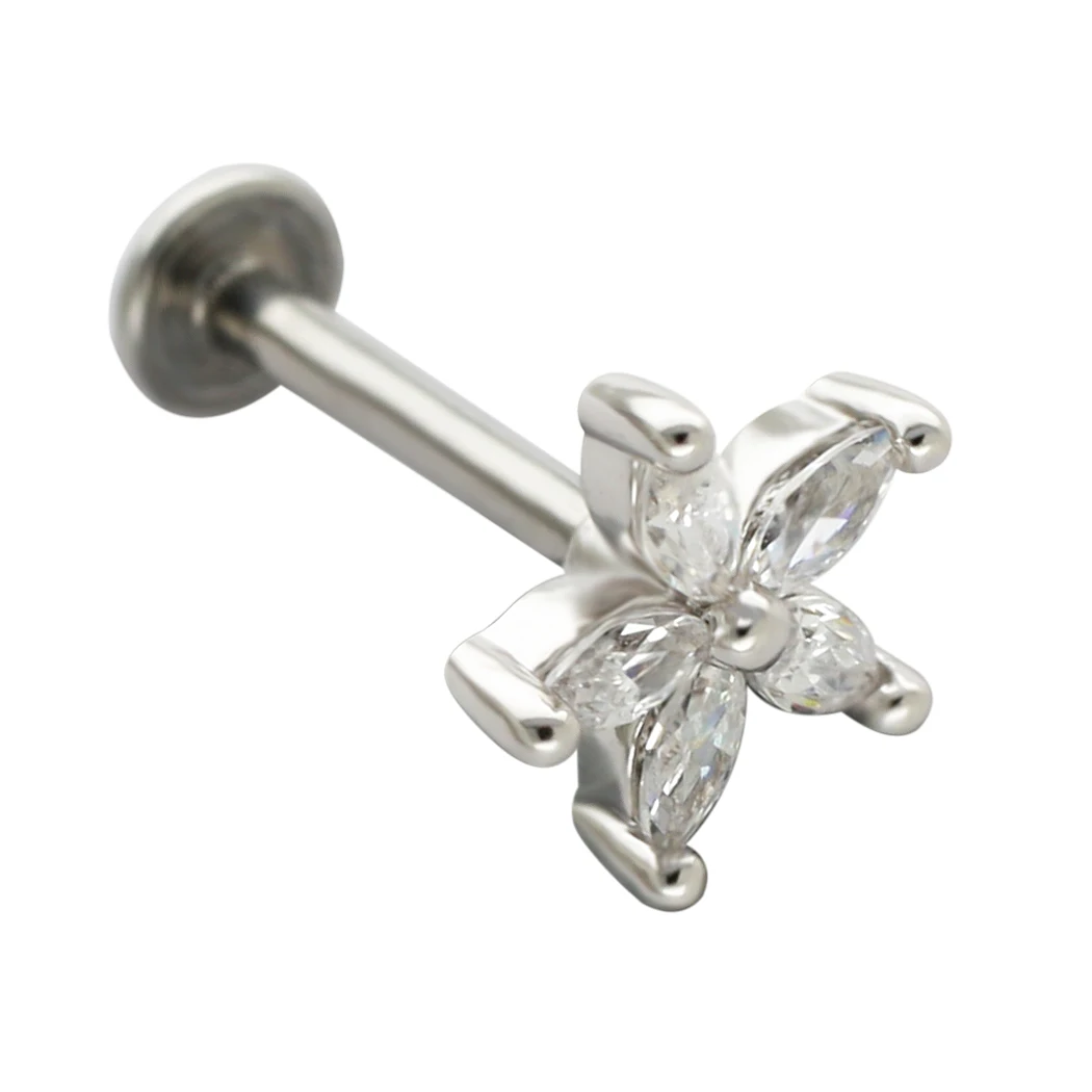 Серьги-гвоздики для губ из хирургической нержавеющей стали 16 г 6/8 мм | Украшения и