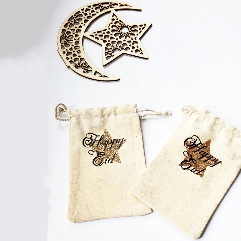 

5 шт. счастливый ИД Мубарак подарок подарки Сумочка для подарков Рамадан аль Адха Мусульманский Исламский кареем семья друзей Iftar украшение ...