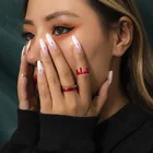 Винтажные кольца Goth Dark Flame для женщин, ювелирные изделия Y2k в стиле панк, массивные Креативные аксессуары