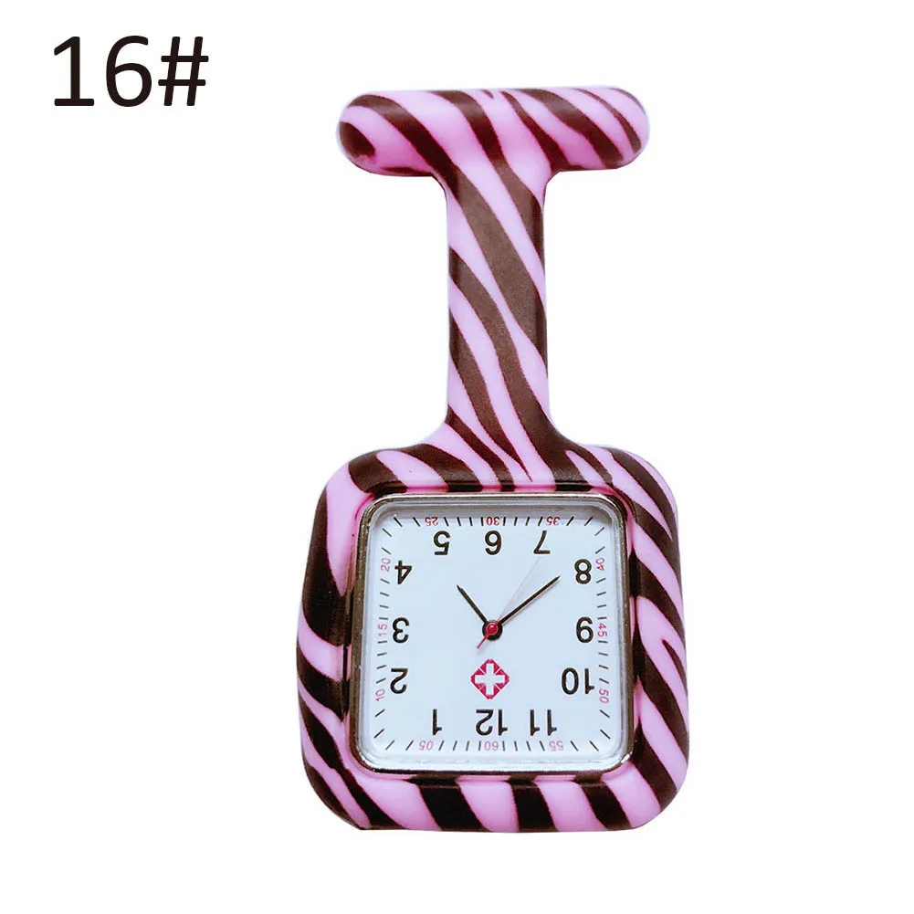 

Nurse Silicone Watches Square Dial Quartz Nurse Watch Brooch Doctor Hanging Watches PR Sale