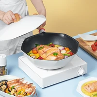 korean frying pan non stick wok pan steak pan octagonal cooking pot sartenes antiadherentes durables kitchen accessories ef50jg