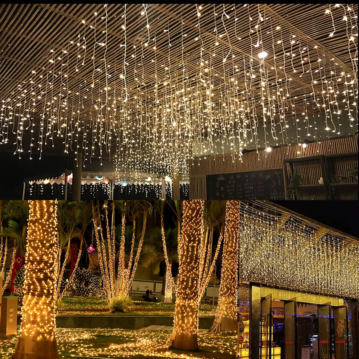 Светодиодный светильник занавеска с голосовой активировкой питание от USB 300