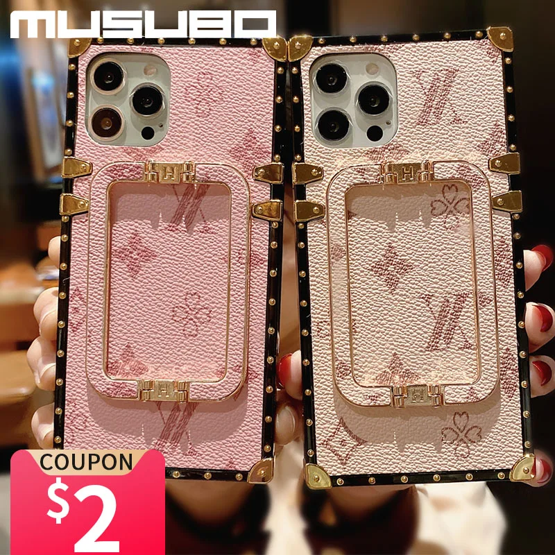 Musubo брендовый чехол для iPhone 13 Pro Max 12 Mini 11 роскошный кожаный чехол-подставка XR Xs 8 Plus