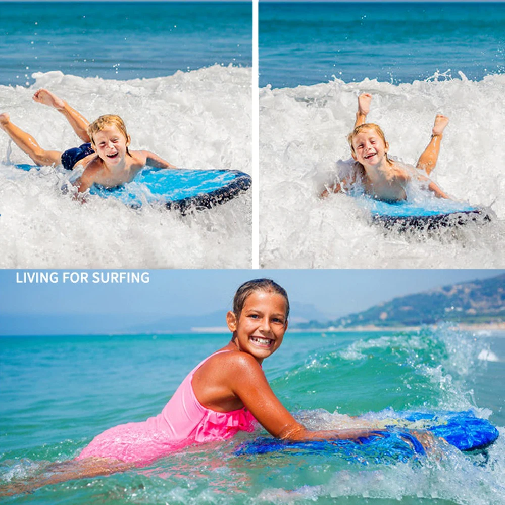 

Складная надувная доска для серфинга с ручками, детская пляжная доска для серфинга, плавающий коврик, безопасная пляжная игрушка для бассей...