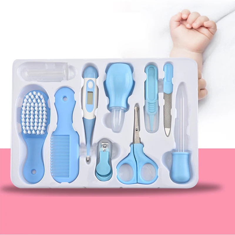 

SMGSLIB 10Pcs Baby Care Products Newborn Infants Nail Clipper Scissors Grooming Safety Care Healthcare Kit Babies Accessories