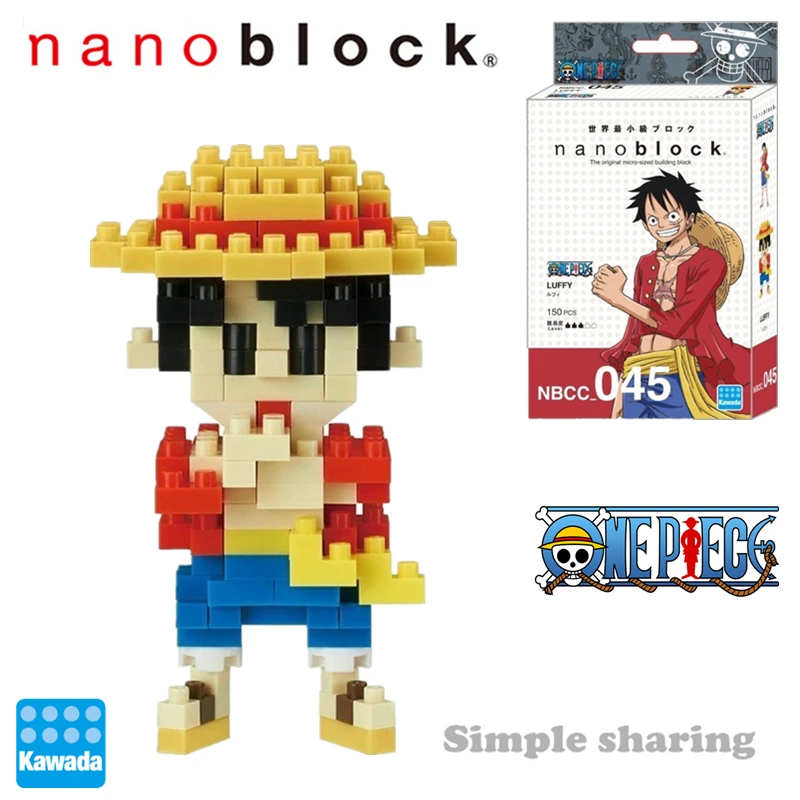 Новый Kawada NBCC 045 Nanoblock Один Кусок Луффи строительные блоки игрушка 150 шт алмазные