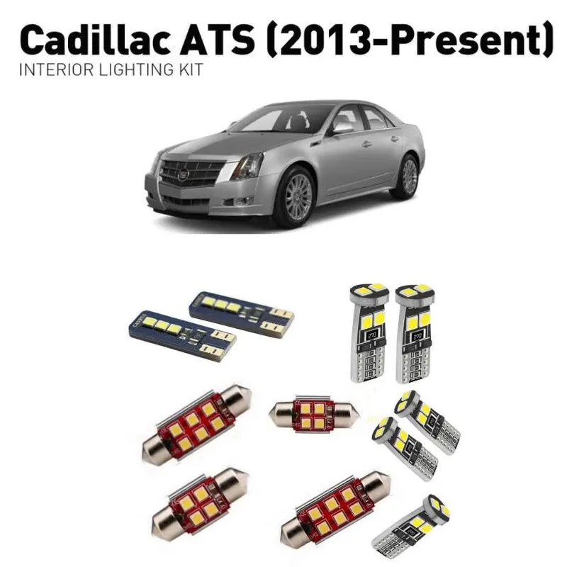 

For cadillac ats 2013 2014 16pc White Canbus Car LED Bulb Reading Ceiling Map Light Interior Kit Door Lamp