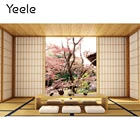 Фон для студийной фотосъемки с изображением деревянной двери здания в японском интерьере гостиной комнаты