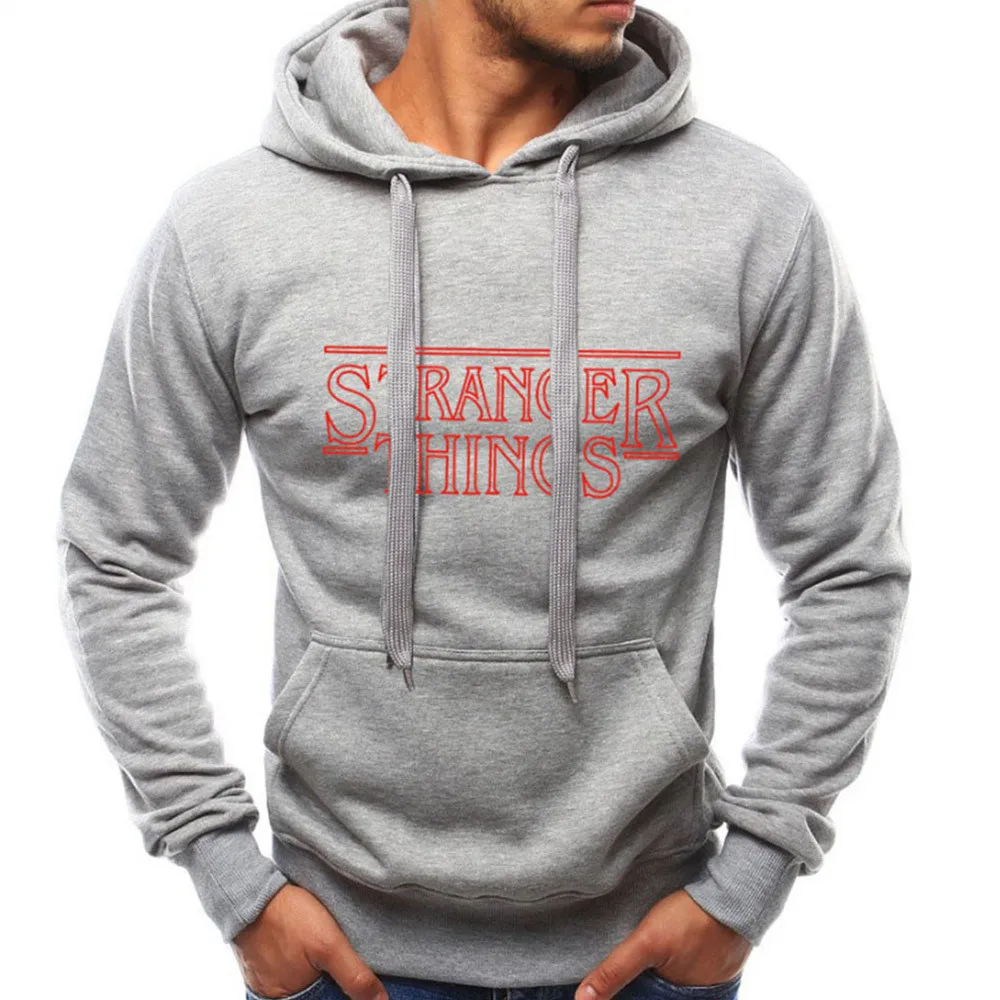 Странные вещи толстовки уличная мужская с длинным рукавом Осень Зима модная