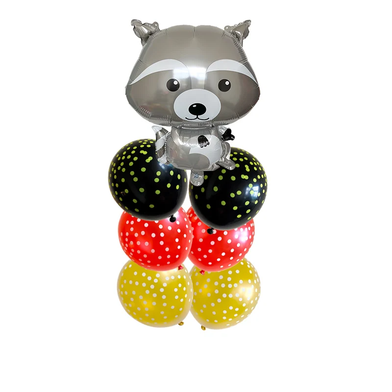 Воздушные шарики в виде животных енота лисы белки ежика фольга Гелиевый шар один