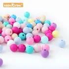 Бусины силиконовые для прорезывания зубов, 12 мм, 500, круглые силиконовые бусы, подвеска для детей