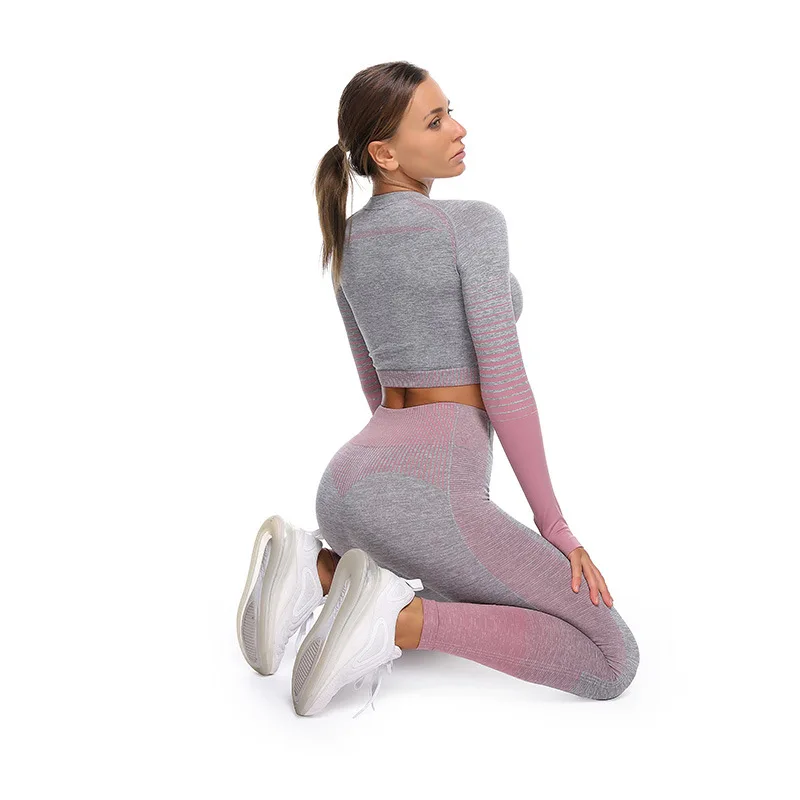 

Set 3 Pieces Woman Jogging Women's Rashguard Fitness Clothing For Women Set Gym Workout Clothes Wholesale Sports Yoga Sets