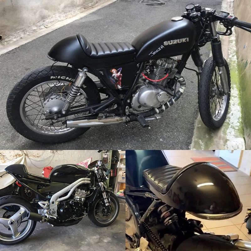 Cafe Racer сиденье Ретро соприкосновение со основание Винтаж седло скремблер подушки