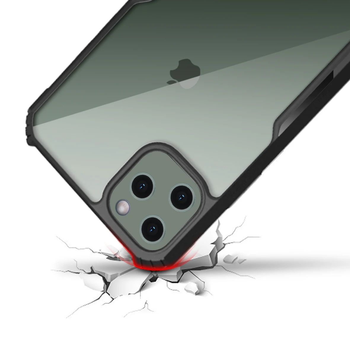 HD прозрачный чехол из поликарбоната + ТПУ для Iphone 11 Pro Max Xr Xs X 6 6s 7 8 Plus с защитой от