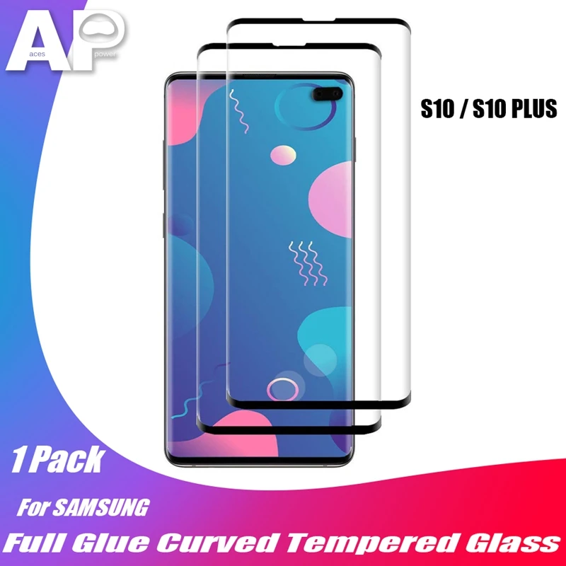 Закаленное стекло Acespower для Samsung Galaxy S10 Plus легко приклеивается на передний экран