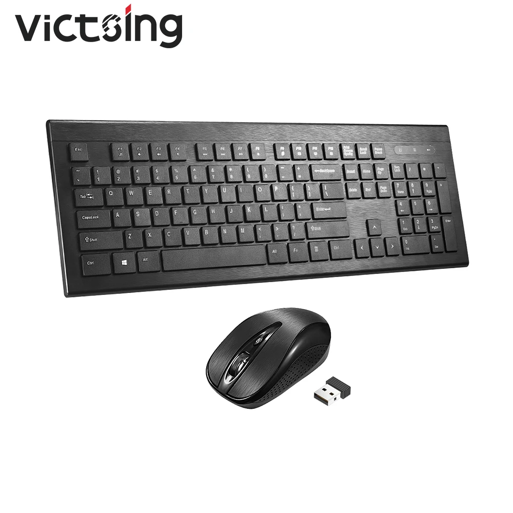 VicTsing PC114 беспроводная клавиатура и мышь 104 клавиши 1600 DPI Мышь Комбинированный