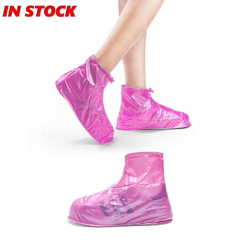 

Rain cover Student outdoor shoe cover Double zipper waterproof rain cover Non-slip wear-resistant thick rain boots cover