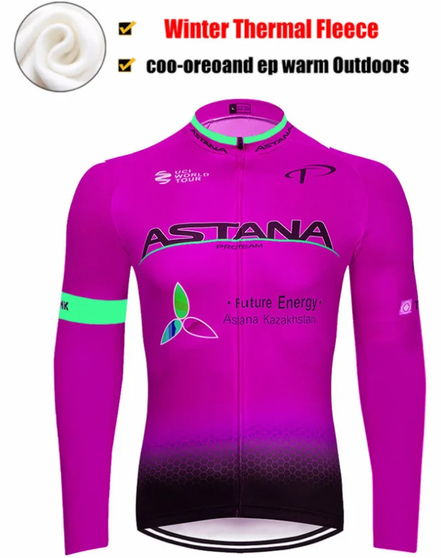 Астана Maillot Ropa Ciclismo Invierno зимняя велосипедная Джерси термальная флисовая одежда с длинным рукавом велосипедная одежда