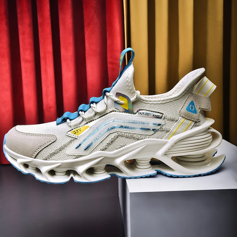 

Times New Roman 2021 Elasticity Fashion Breathable Men's Sneakers Street Style Comfortable Tenis Man Sport Shoes Plus Size 46
