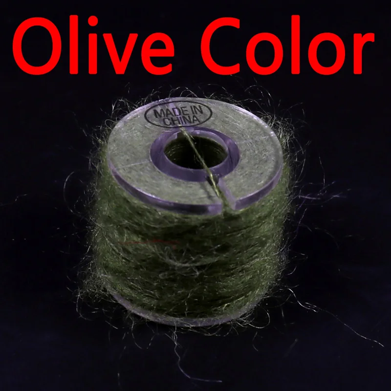 Olive Color Bimoo 1 Катушка Nymph Scud муха Связывание Dubbing Line Dub для рыбалки муха Материал корпуса розовый серый оливковый оранжевый и т. Д - Цвет: Olive Color
