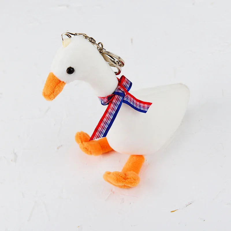 

Cute Big White Goose Keychains Accessories Creative Cartoon Key Chains Stuffed Toys Ornaments Car Pendant Backpack Accessories