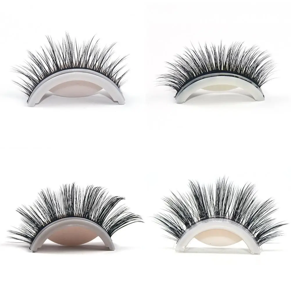 

3D Mink Reusable Self-adhesive False Eyelashes Natural Curly Thick Wispy 3 Seconds to Wear No Glue Needed False Eyelashes
