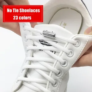 Эластичные шнурки без завязывания, полукруглые шнурки для обуви для детей и взрослых, шнурки для кроссовок, быстрые ленивые металлические шнурки с замком