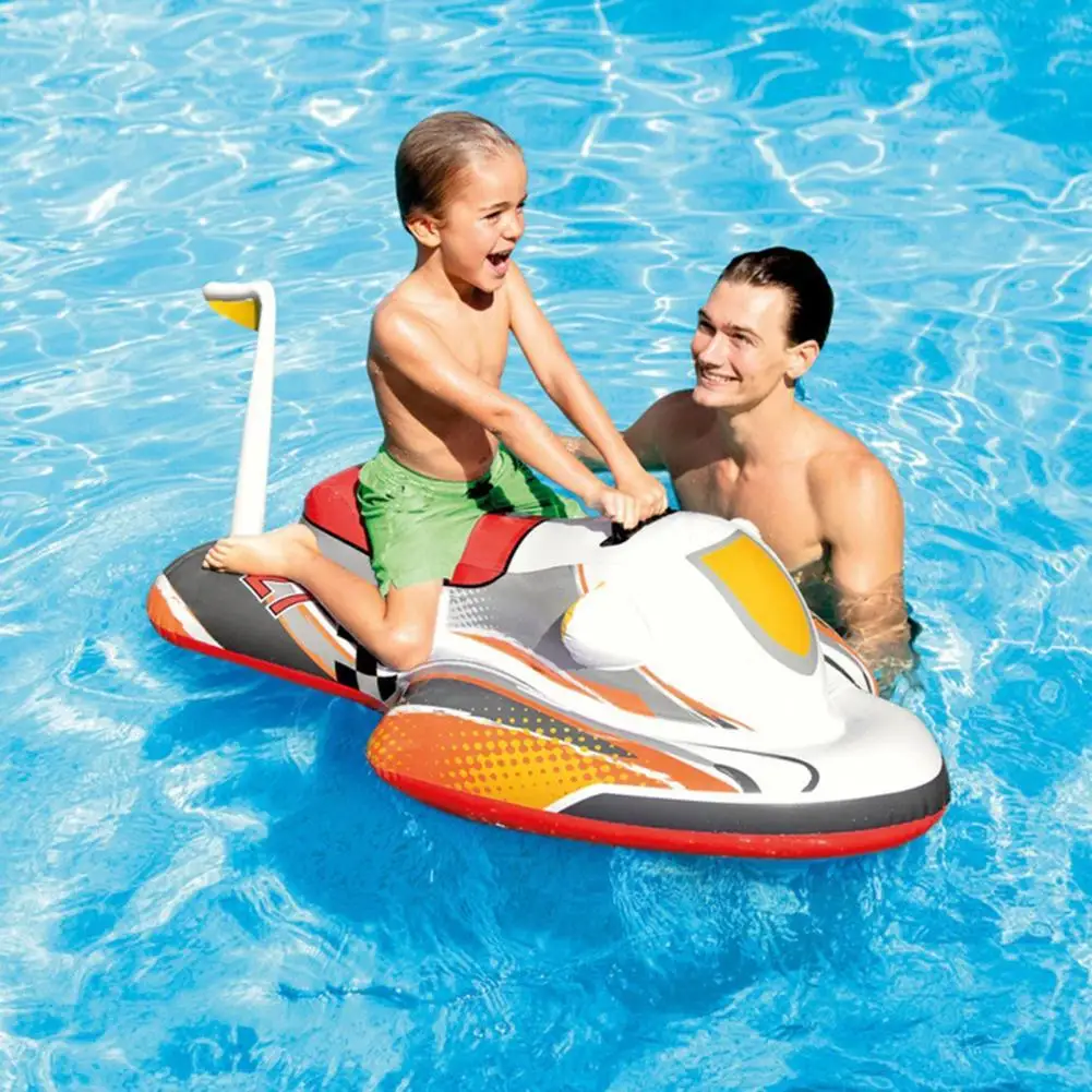 

Kids Float Scooter Delicate Craft Funny Leak-proof Kids Inflatable Boat Scooter for Kids