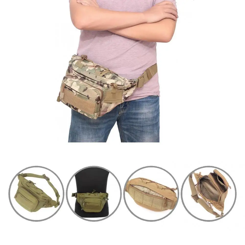 

Waist Pack Wear Resistant Travel Bag Lightweight Comfortable Reliable Oxford Cloth Army Waist Bag