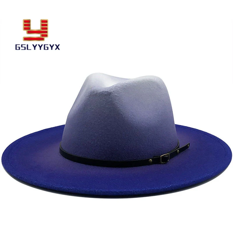 

New Arrivel High Quality Panama Wool Felt Jazz Fedora Hats Women Men Wide Brim Party Cowboy Church Holiday Hat